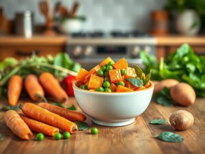 Papinha Colorida de Legumes para Bebê