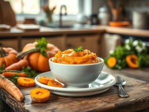 Papinha Nutritiva de Abóbora e Cenoura