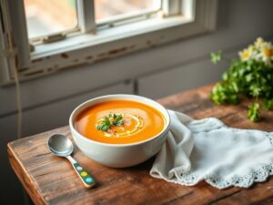 Sopa de Abóbora e Cenoura para Bebês